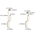 2-Lichtkreis Pendelleuchte Goldmessing Charmed Hängelampe