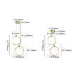 2-Lichtkreis Pendelleuchte Goldmessing Charmed Hängelampe