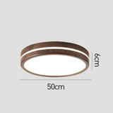 Runde Holz-Deckenleuchte