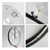 Skandinavische Bubble Glas Pendelleuchten mit Ring
