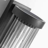 Moderne zylindrische Metall & Glas Outdoor Solar IP65 Wasserdichte Außenlampe