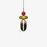 Pendelleuchte aus kandiertem Glas installation