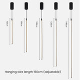 Minimalistische lange LED-Pendelleuchte aus Aluminium