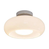 Retro Bernstein Runde Glas-Deckenleuchte