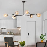 Bifurkation Sputnik-Kronleuchter aus Blasenglas