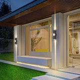 Draußen - Kreuzförmige Wandleuchte mit warmweißen LEDs