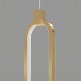 2-Lichtkreis Pendelleuchte Goldmessing Charmed Hängelampe