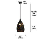 Besson Pendelleuchten aus gemustertem Metall