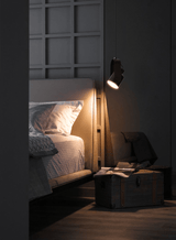 Skandinavischer Hängestrahler | Holz & Metall