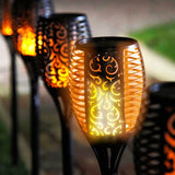 Solarbetriebene Gartenfackel