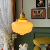 Retro Messing Laterne Glas Pendelleuchte