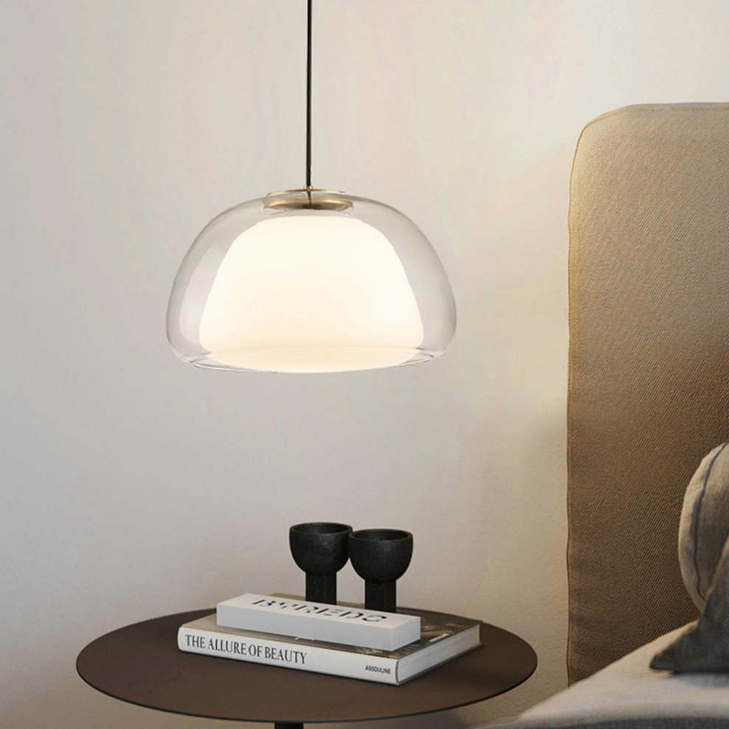 Moderne Milk Glass Jelly Pendelleuchte