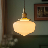 Retro Messing Laterne Glas Pendelleuchte