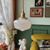 Retro Messing Laterne Glas Pendelleuchte