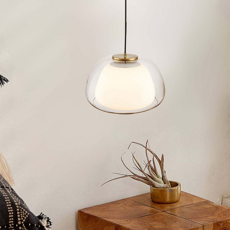 Moderne Milk Glass Jelly Pendelleuchte