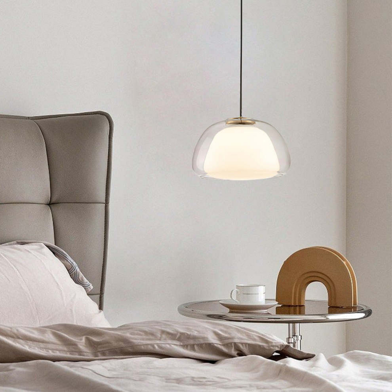 Moderne Milk Glass Jelly Pendelleuchte