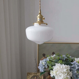 Retro Messing Laterne Glas Pendelleuchte
