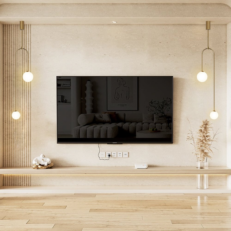 Moderne Pendelleuchte Glaskugel 2-Licht U-förmig in Schwarz für Wohnzimmer und Schlafzimmer