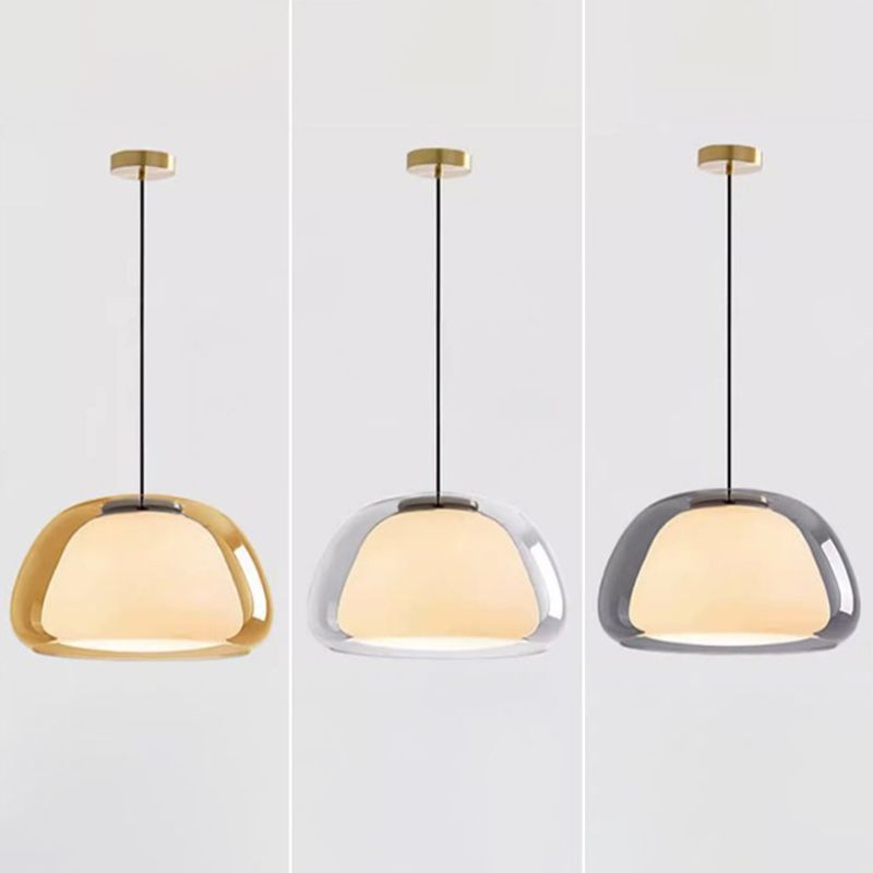 Moderne Milk Glass Jelly Pendelleuchte
