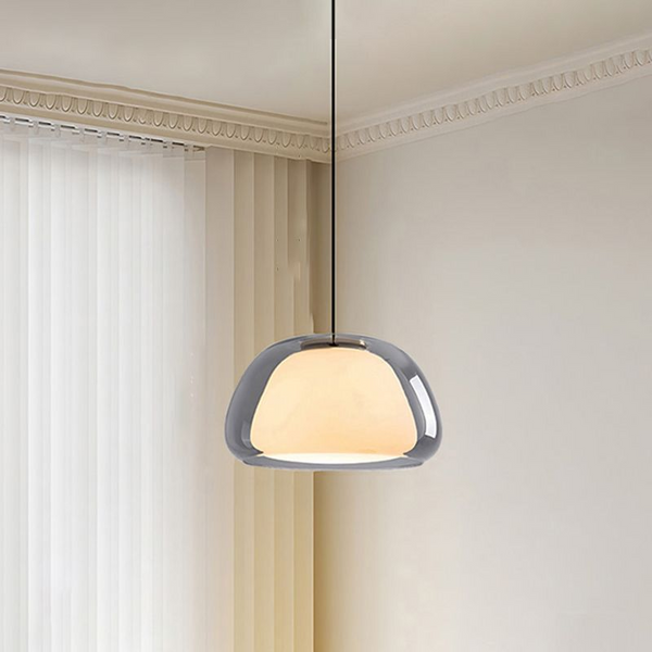 Moderne Milk Glass Jelly Pendelleuchte