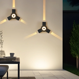 Draußen - Kreuzförmige Wandleuchte mit warmweißen LEDs