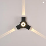 Draußen - Kreuzförmige Wandleuchte mit warmweißen LEDs