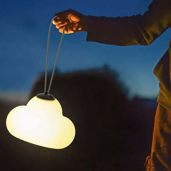 Minori Design LED Hängelampe Wolke Milch Weiß Metall/Acryl Garten