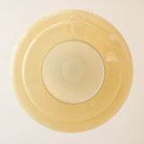 Bauhaus Pendelleuchte aus cremegelbem Glas with double insulated lights