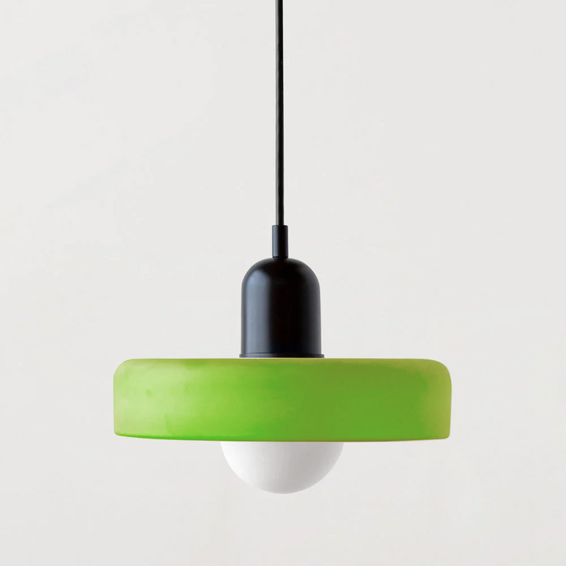 Bauhaus Pendelleuchte Aus Farbigem Glas