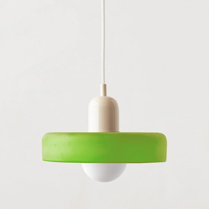 Bauhaus Pendelleuchte Aus Farbigem Glas