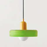 Bauhaus Pendelleuchte Aus Farbigem Glas