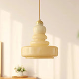 Bauhaus Kürbis Glas Pendelleuchte