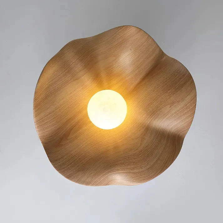 Nordic Wooden Lotus Resin Deckenleuchte
