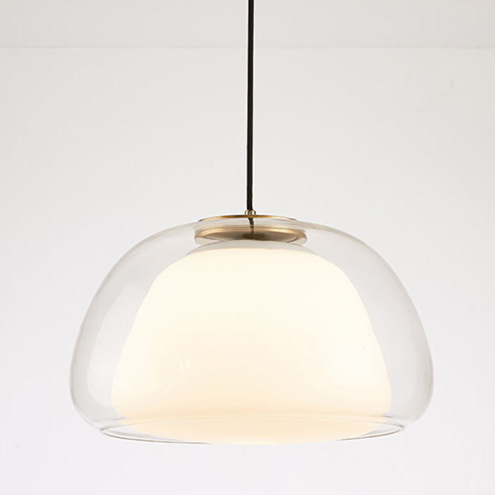 Moderne Milk Glass Jelly Pendelleuchte