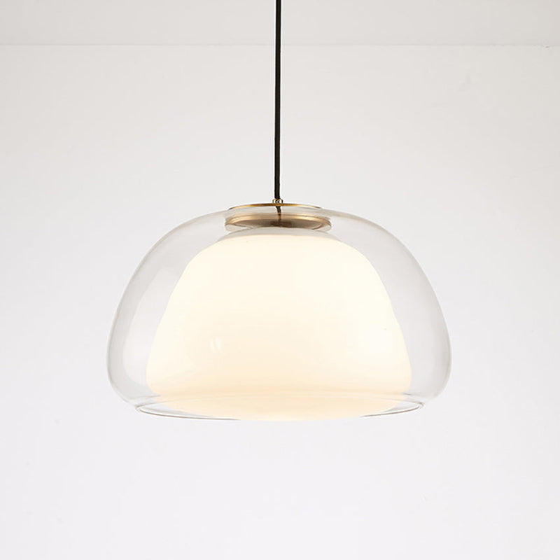 Moderne Milk Glass Jelly Pendelleuchte