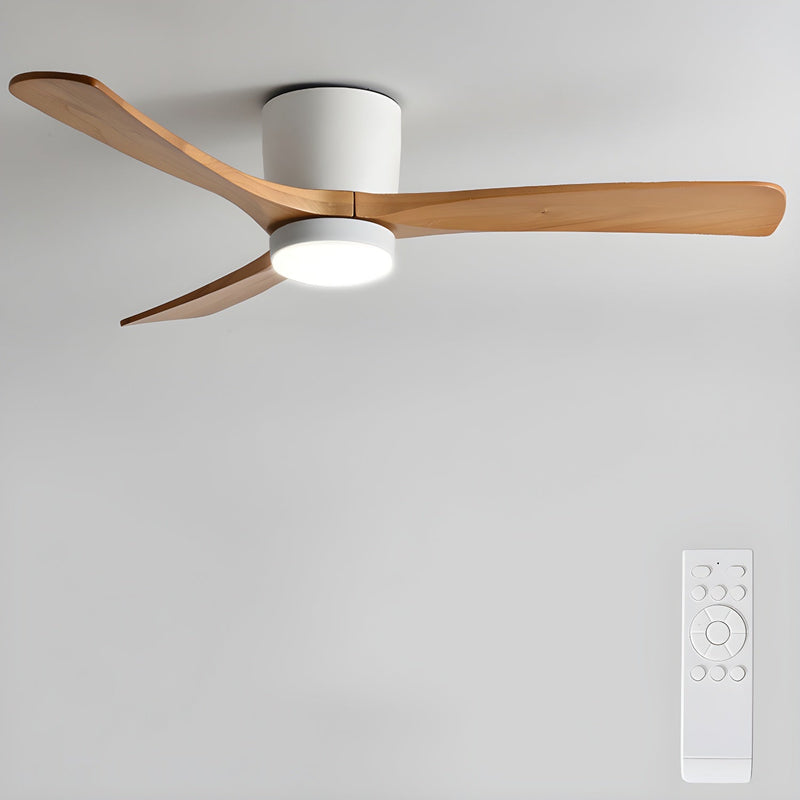 Deckenventilator aus Holz Licht
