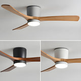 Deckenventilator aus Holz Licht