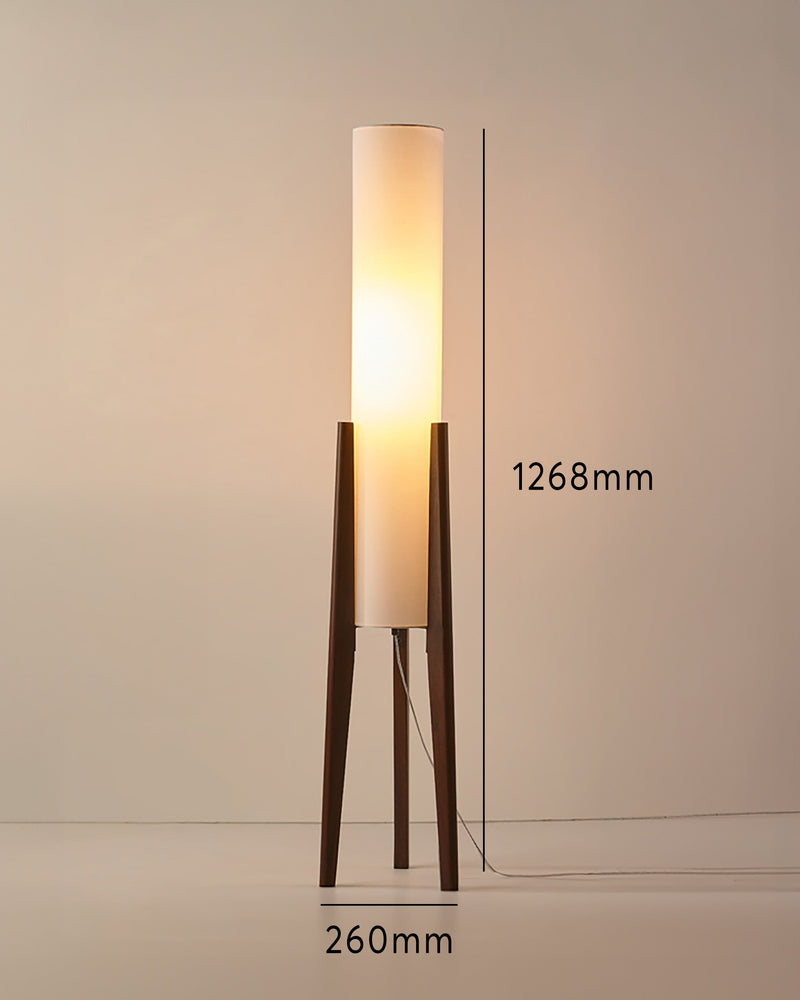 Walnuss Stehlampe Massivholz Kunst Lampe