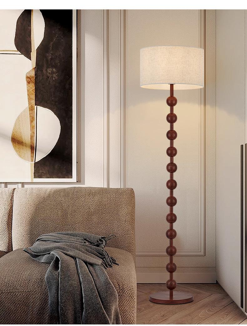 Japandi Stehlampe aus Holz