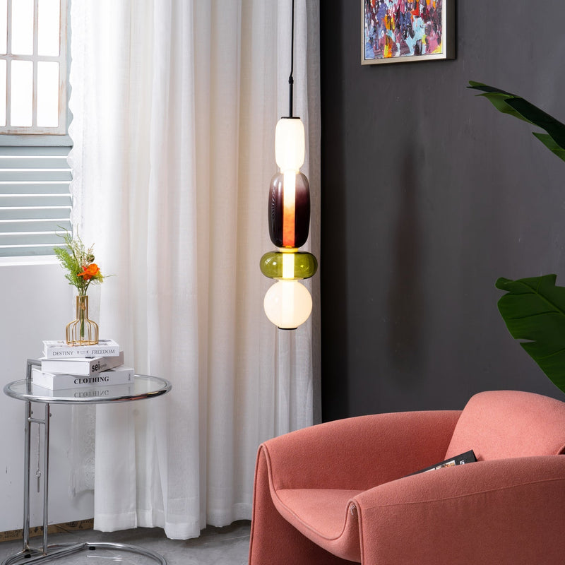 Pendelleuchte Aus Kandiertem Glas Installation