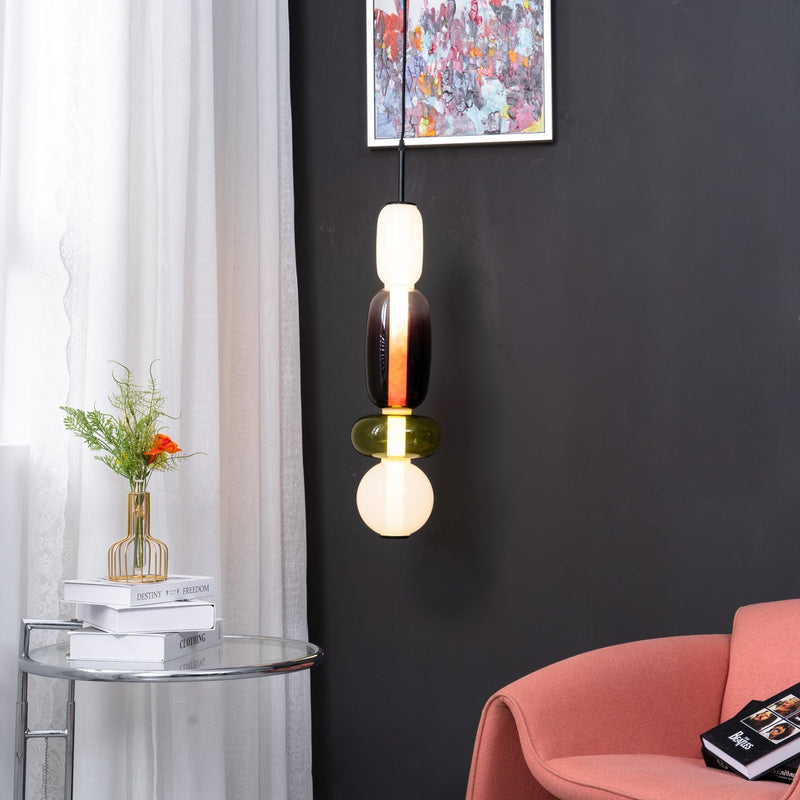 Pendelleuchte Aus Kandiertem Glas Installation