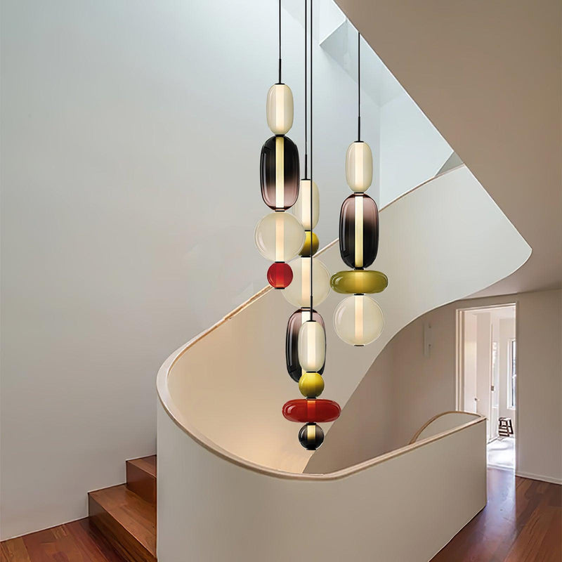 Pendelleuchte Aus Kandiertem Glas Installation