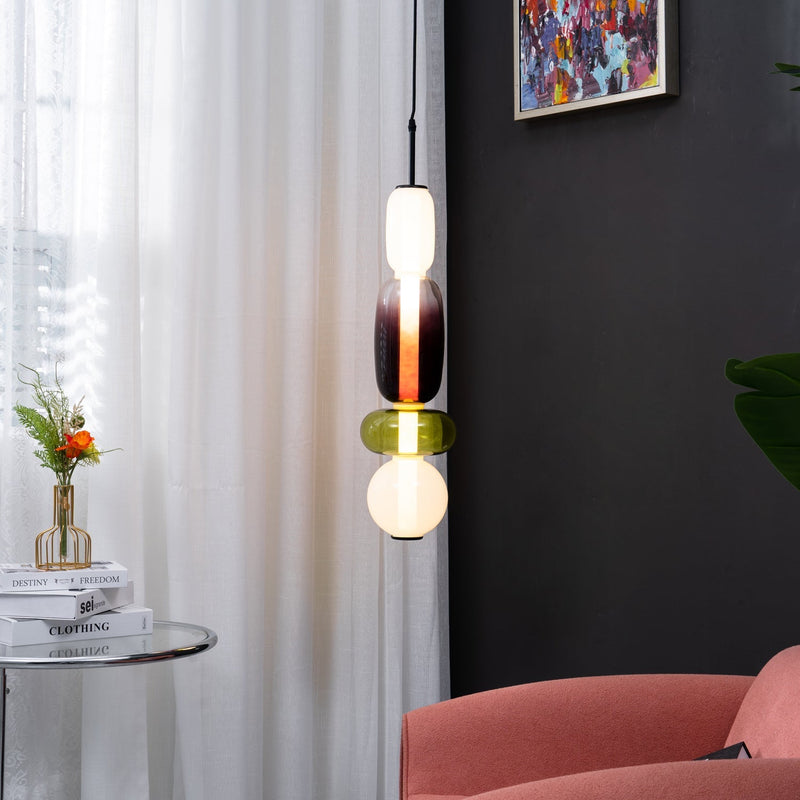 Pendelleuchte Aus Kandiertem Glas Installation