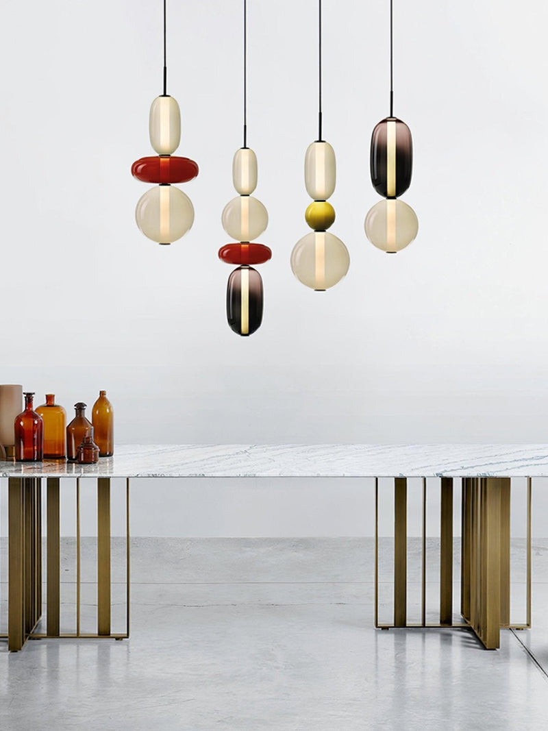 Pendelleuchte Aus Kandiertem Glas Installation