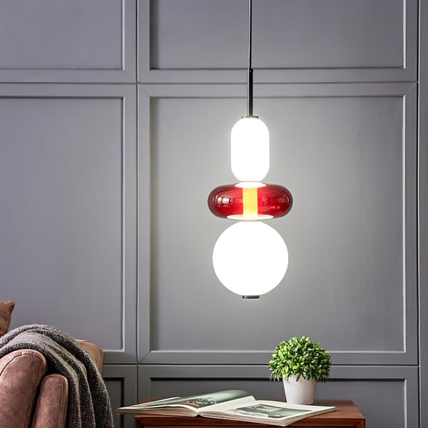 Pendelleuchte Aus Kandiertem Glas Installation