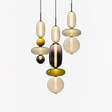 Pendelleuchte Aus Kandiertem Glas Installation