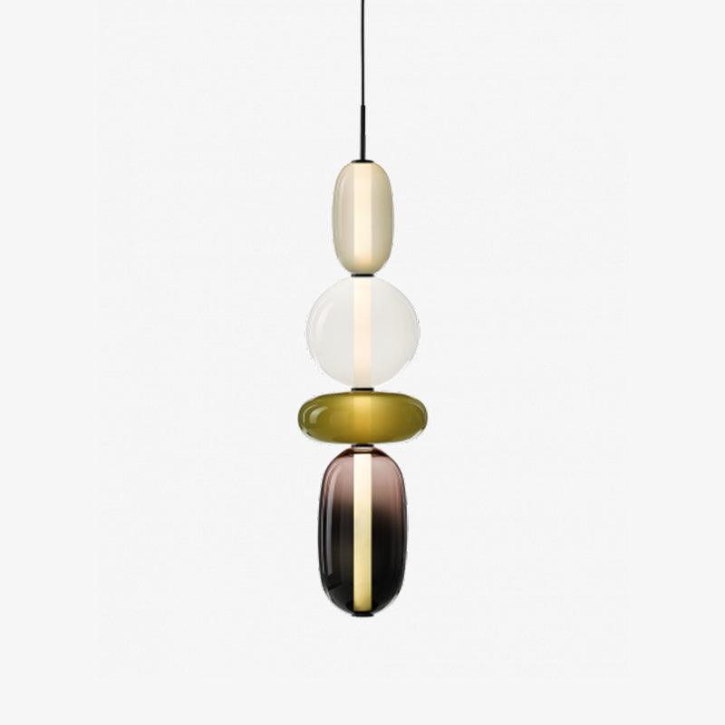 Pendelleuchte Aus Kandiertem Glas Installation