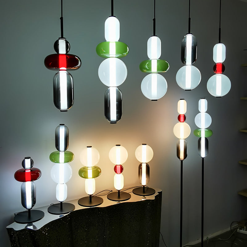 Pendelleuchte Aus Kandiertem Glas Installation