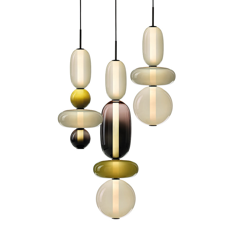 Pendelleuchte Aus Kandiertem Glas Installation