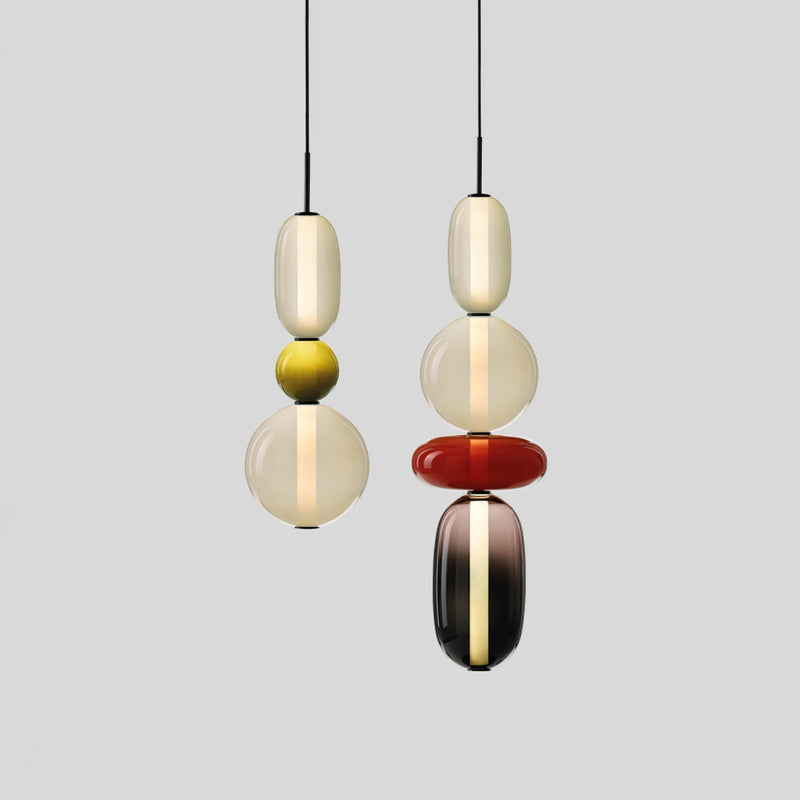 Pendelleuchte Aus Kandiertem Glas Installation